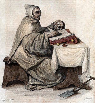 Portrét Armanda Jeana le Bouthilliera de Rance (1626-1700), francouzského opata a zakladatele trapistických cisterciáků. od French School