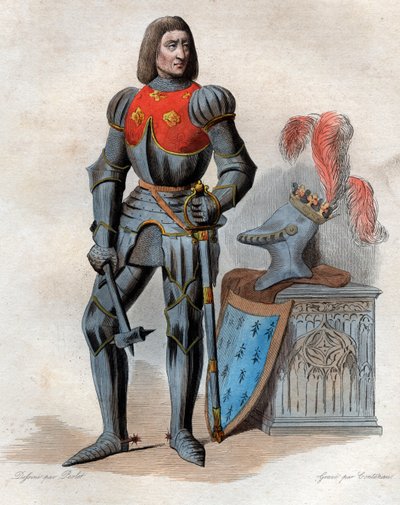 Portrét Artura III vévody z Bretaně, (1393-1458), lorda z Parthenay, hraběte (hraběte) z Richmondu, vévody z Bretaně, hraběte z Montfortu a francouzského konstábla. od French School