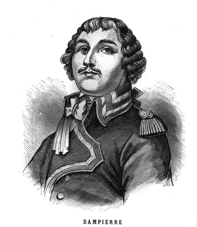 Portrét Auguste Picot de Dampierre (1756-1793), generál francouzské revoluce. Rytina v „Les Illustrations De L