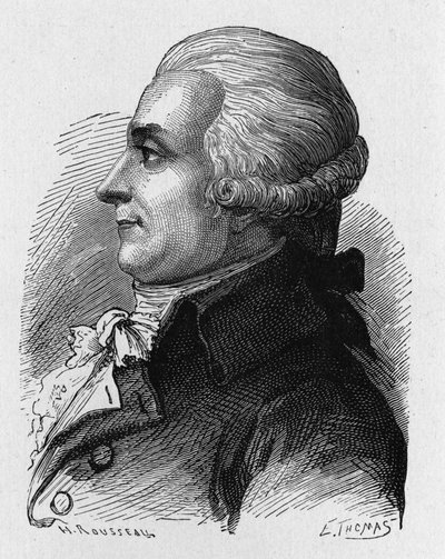Portrét barona Louise-Bernarda Guytona-Morveaua (Louis Bernard Guyton de Morveau) (Guiton) (1737-1816), francouzského politika, chemika a revolucionáře - v „Album de la Science; proslulí učenci; Grandes disouvertes“““ 1896. od French School