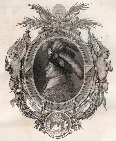 Portrét Barthelemy Francois Marie (Marquis) (1747-1830) (Balthazar Francois, Marquis of Barthelemy) - rytina v „“Nouvelle Nationale Encyclopedia”” od Maurice La Charesta - 1870 - od French School