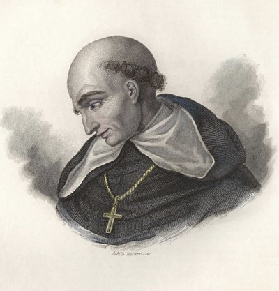 Portrét Bartolomea de Las Casas (1472-1566), španělského dominikánského bratra a evangelisty z Chiapasu, in "Portréty užitečných mužů" od French School