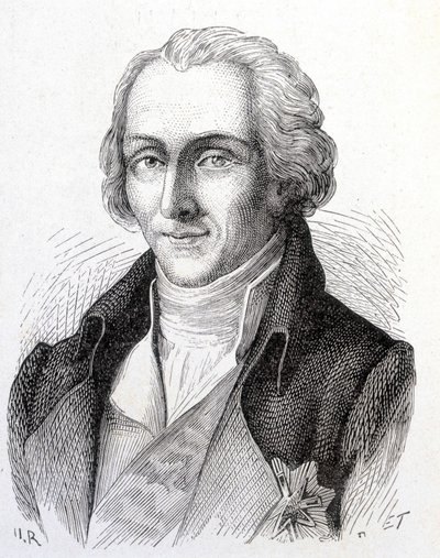Portrét Benjamina de Rumforda, amerického fyzika (1753 - 1814) - v „“ Album of Science; věhlasní vědci; Velké objevy “”” 1896. od French School