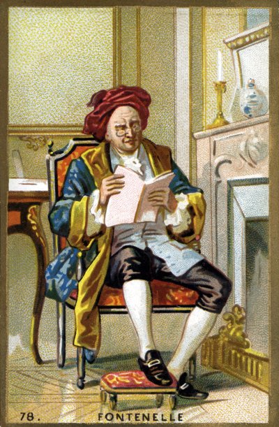 Portrét Bernarda Le Bouyera (Le Bovier) od Fontenelle (1657-1757). Chromolitografie konce 19. století. od French School