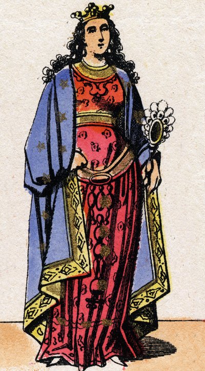 Portrét Bertrude (nebo Bertrade nebo Beretrude) od French School