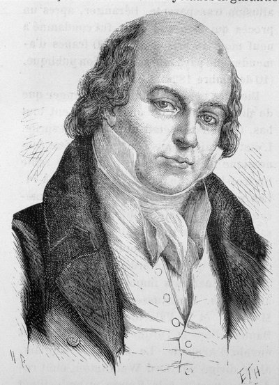 Portrét Bérangera, francouzského básníka a skladatele (1780 - 1857) - v „“L’Histoire de France““ od Henriho Martina od French School