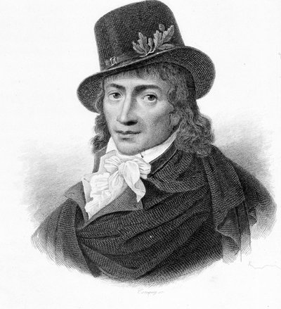 Portrét Camille Desmoulins (1760-1794), francouzského publicisty a politika. - v “”Revolution francaise”” od Thierse. 19. století od French School