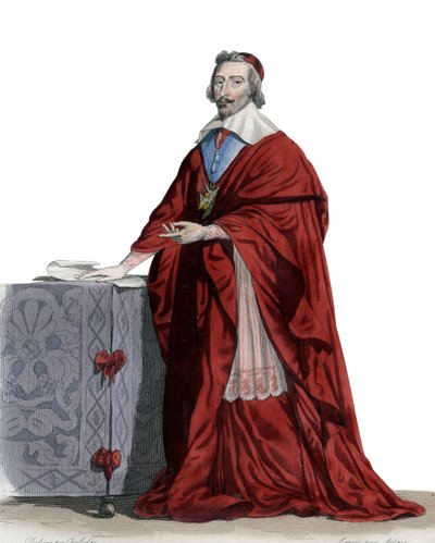 Portrét kardinála Richelieu (Armand Jean du Plessis) (1585-1642), francouzského duchovního, šlechtice a státníka. od French School