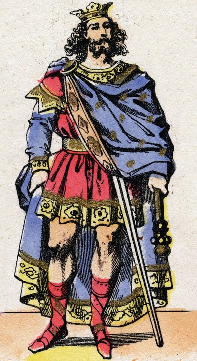 Portrét Cariberta, krále Franků (561-567). od French School