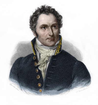 Portrét Casimir Perier (1777-1832), francouzský státník. v „“ LIBRE DES PERÉNERS““ od Louise de Cormenin Timona. 1842. Soukromá sbírka. od French School