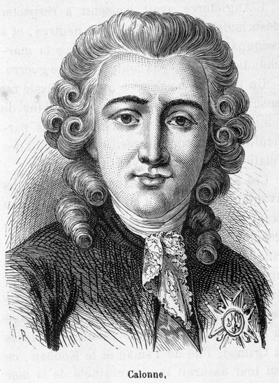 Portrét Charlese Alexandre de Calonne (1734-1802) - v "Histoire de France" od Henriho Martina od French School