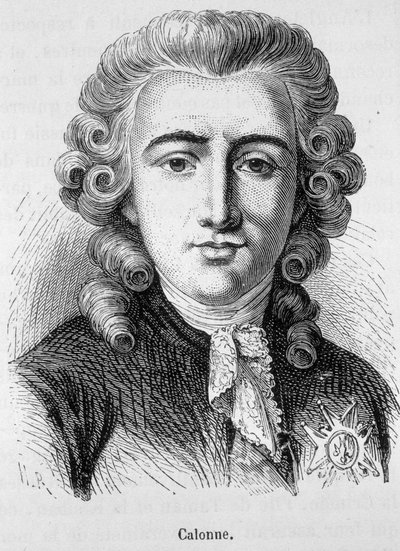 Portrét Charlese Alexandra de Calonne, francouzského politika (1734-1802) - v „“L’Histoire de France““ od Henriho Martina od French School