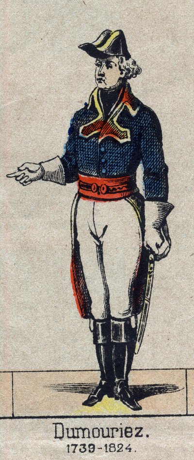 Portrét Charlese Francoise Dumourieze, vrchního generála severní armády v roce 1792 (1739-1823)“. Obraz Epinalu z konce 19. století. od French School