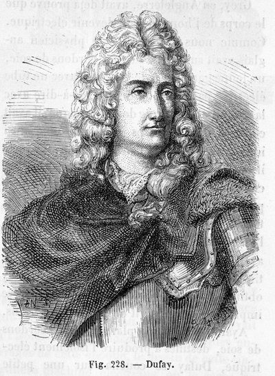 Portrét Charlese Françoise Du Fay (Dufay?) (1698 - 1739), francouzského chemika a fyzika - v „Histoire de France“ od Henriho Martina od French School