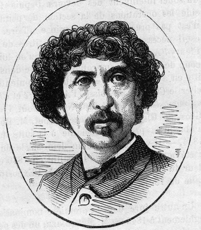 Portrét Charlese Garniera (1825-1898), francouzského architekta. Rytina v „“ Le Monde Illustré““ č. 890 ze dne 2. května 1874. od French School