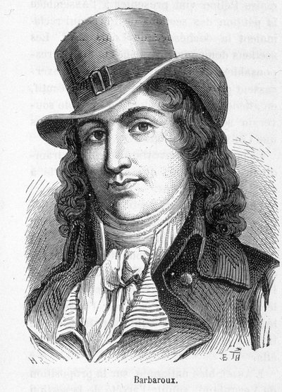 Portrét Charlese Jeana Marie Barbarouxe (1767 - 1794), francouzského politika, který vedl marseillské federace, když byly v roce 1792 dobyty Tuileries. od French School