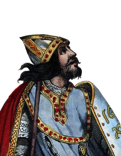 Portrét Charlese Martela (688-741), franského vojevůdce a politického vůdce. od French School