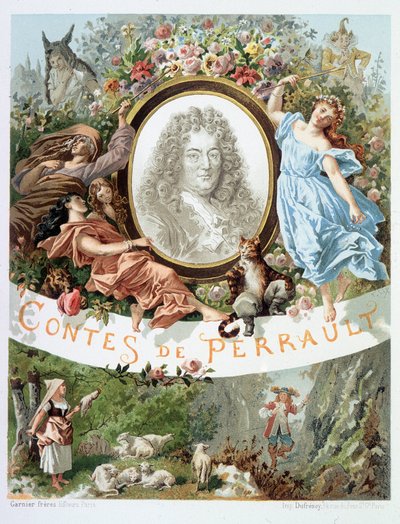 Portrét Charlese Perraulta - Frontispis ""Tales de Perrault"" od French School