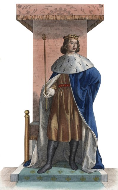 Portrét francouzského Karla V., zvaného Moudrý (1338-1380), francouzského krále. od French School