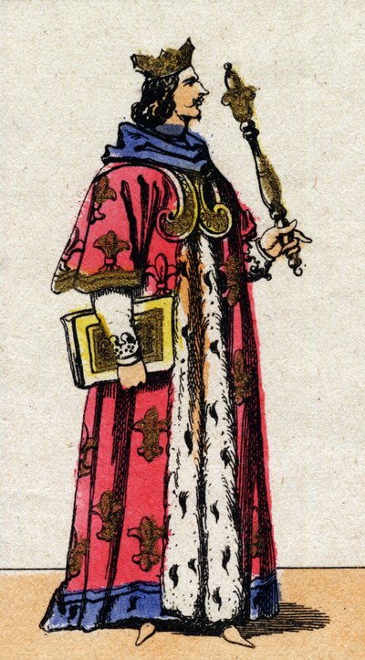 Portrét Karla V. Mudrce (1338 - 1380), francouzského krále. od French School