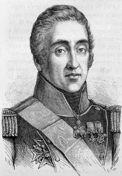 Portrét francouzského krále Karla X. (1757 - 1836) - v „Dějinách Francie“ od Henriho Martina od French School