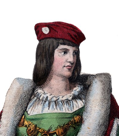 Portrét Karla z Valois, vévody z Orleansu (1394-1465), francouzského básníka a otce francouzského krále Ludvíka XII. od French School