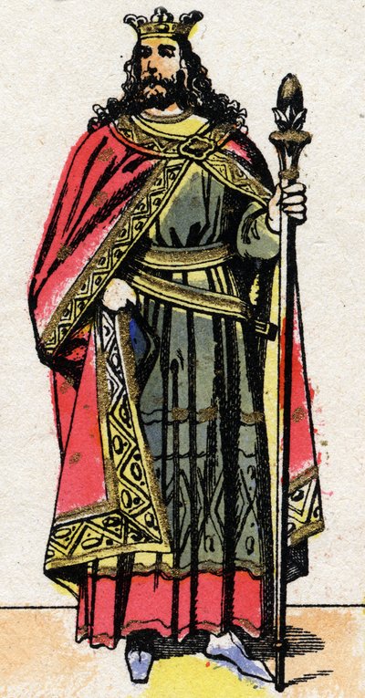 Portrét Childeberta II. (v. 570 - 596), krále Austrasie. od French School