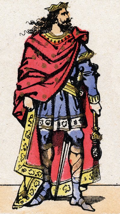 Portrét Childerica II., krále Franků v letech 670 až 673. od French School