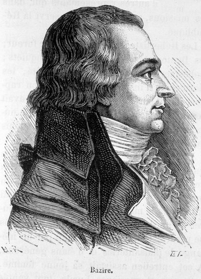 Portrét Claude Basire nebo Bazire (1764-1794), francouzský politik - v „“L’Histoire de France““ od Henriho Martina od French School