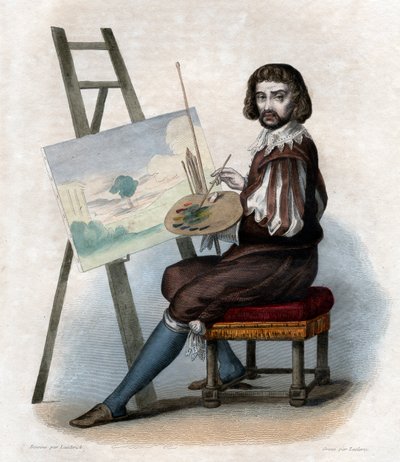 Portrét Clauda Gelleeho zvaného Le Lorrain (1600-1682), francouzského malíře. od French School