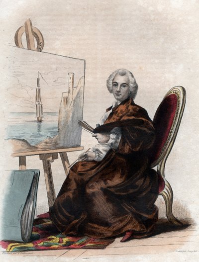 Portrét Claude Joseph Vernet (1714-1789), francouzský malíř od French School