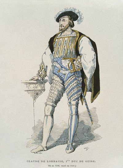 Portrét Clauda de Lorraine (1496-1550) vévody z Guise od French School