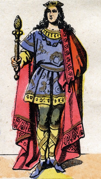 Portrét Clotaire (Clothaire) III., krále franků (652-673). od French School
