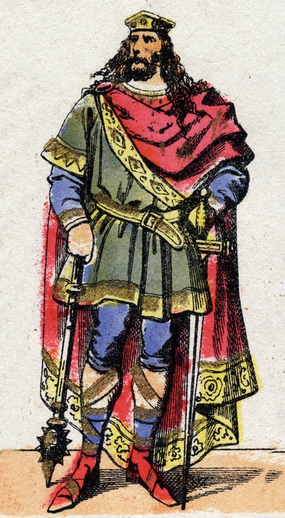 Portrét Chlodvíka I. (v. 466 - 511), krále Franků. od French School