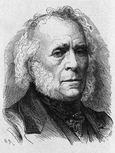 Portrét Davida Brewstera (1781 - 1868) - v „“ Album of Science; Illustrous Scholars; Velké objevy””” 1896. od French School