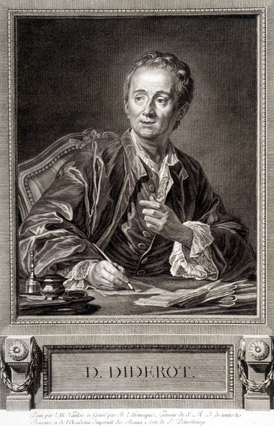 Portrét Diderota z Encyklopedie Diderota a Alemberta od French School
