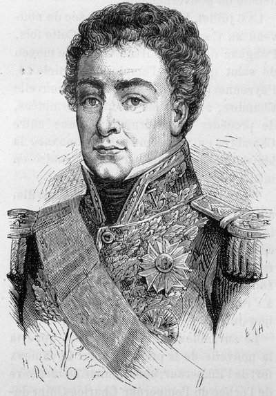 Portrét Duperrého, admirála a vrstevníka Francie (1775 - 1846) - v „“L’Histoire de France““ od Henriho Martina od French School