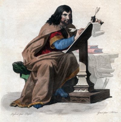 Portrét Einharda (Eginhard, Einhart, Einard, Einhard) (775-840), franského učence a dvořana. od French School