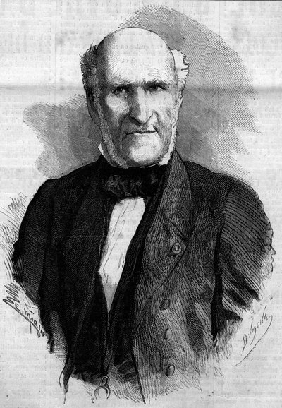 Portrét Elie Duke of Decazes a Glucksberg (1780 - 1860), francouzský právník a politik. Rytina v „“ Le Monde Illustré““ č. 186 ze dne 3. listopadu 1860. od French School