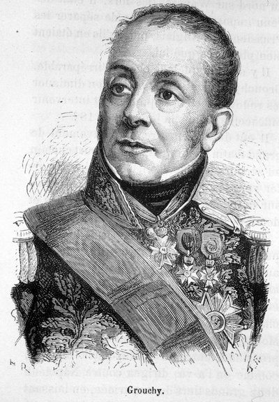 Portrét Emmanuela, markýze de Grouchy, maršála Francie (1766 - 1847) - v „Dějinách Francie““ od Henriho Martina od French School