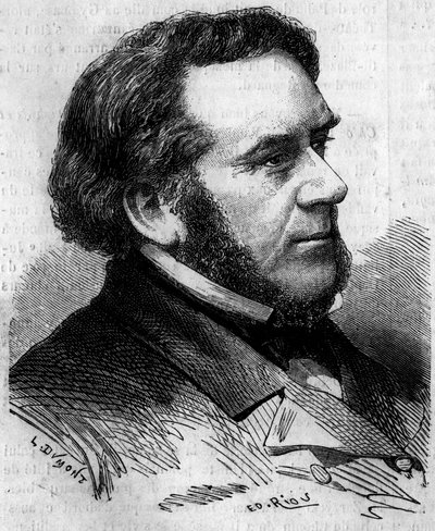 Portrét Eugena Bethmonta (1804-1860), francouzského právníka a politika, bývalého ministra spravedlnosti. Rytina v „“ Le Monde Illustré““ č. 156 ze 7. dubna 1860. od French School