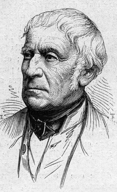 Portrét Francoise Guizota (1787-1874), francouzského politika, historika a akademika. Rytina v „“ Le Monde Illustré““ č. 883 ze 14. března 1874. od French School