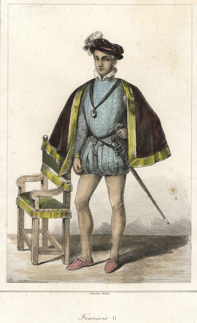 Portrét Francoise II (1544 - 1560), krále Francie. od French School