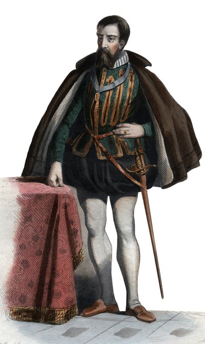 Portrét Francoise I. de Lorraine (1519-1563), vévody z Guise, vévody z Aumale, francouzského vojáka a politika. od French School