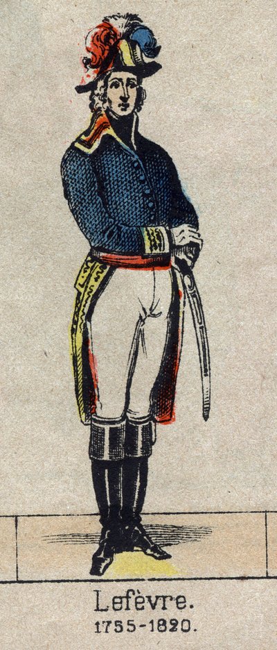 Portrét Francois Joseph Lefebvre (1755-1820) vévoda z Dantzig a císařství, dvojice Francie, poté baron a dvojice Francie Marechal z Říše. Obrázek Epinal z konce 19. století. od French School