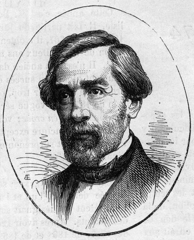 Portrét Francoise Jouffroye (1806-1882), francouzského sochaře. Rytina v „“ Le Monde Illustré““ č. 890 ze dne 2. května 1874. od French School