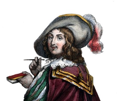Portrét Francoise VI., vévody de La Rochefoucauld, prince de Marcillac (1613-1680), francouzský autor. od French School