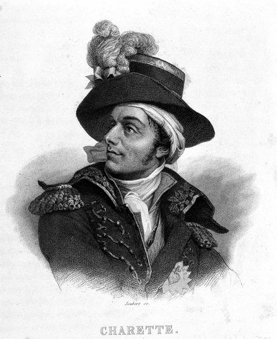 Portrét Françoise Athanase (Francois-Athanase) De Charette de la Contrie (1763 - 1796) - v “”Revolution francaise”” od Thierse. 19. století od French School