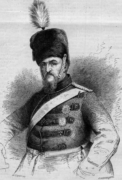 Portrét Frederika VII (1808-1863), krále Dánska. Rytina v „“ Le Monde Illustré““ č. 346 z 28. listopadu 1863. od French School