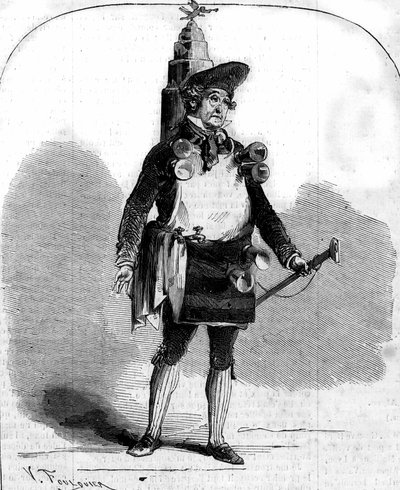 Portrét Fredericka Lemaitre (1800-1876), francouzského komika v "Le Marchand de coco" "od Adolphe d